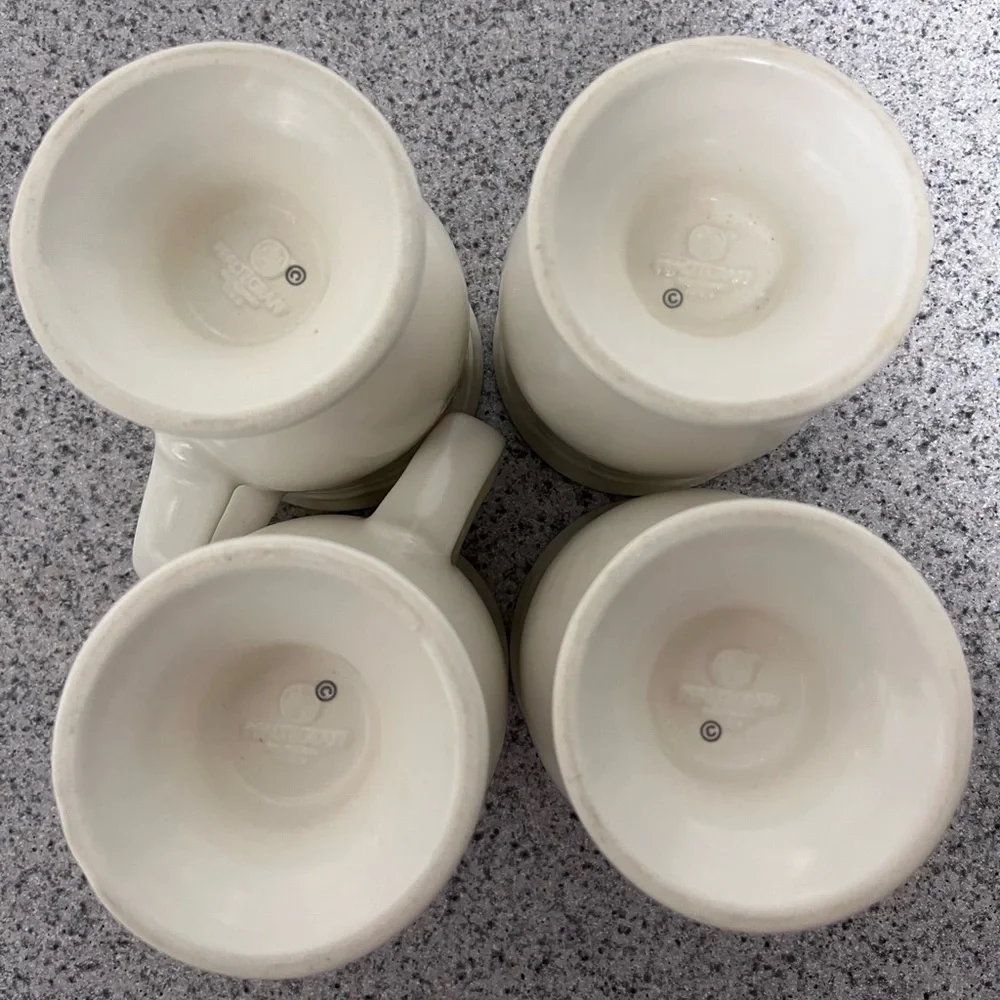 Pfaltzgraff Pedestal Mugs Tea Rose Pattern Set of 4 - Picture 7 of 9